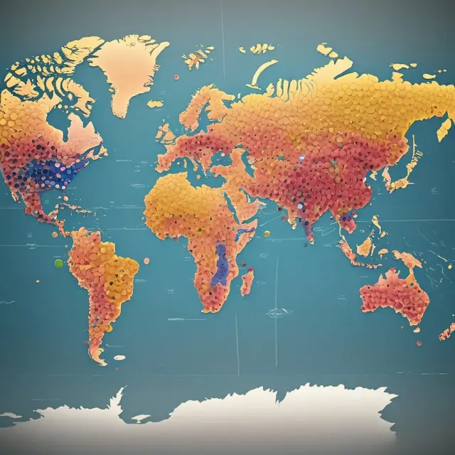 A vibrant world map showing dots illuminating Canada, Denmark, Sweden, Norway, Switzerland, and Australia, highlighting the top countries with excellent quality of life