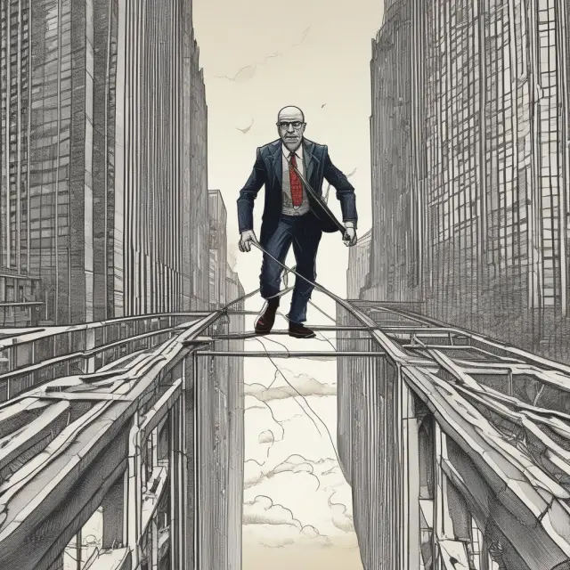 A central bank governor on a tightrope, juggling economic stability, inflation, and the evolving future of quantitative easing.