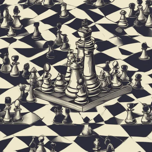 Quants strategically placing chess pieces symbolizing quantitative algorithms on a chessboard, representing their role in institutional trading