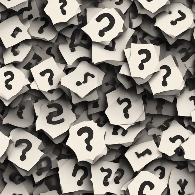 An image of question marks bundled together to form a discount scale, illustrating frequently asked questions about quantity pricing