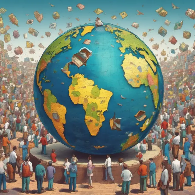 Traders exchanging Quanto options on a globe, depicting global currency risk management in financial markets