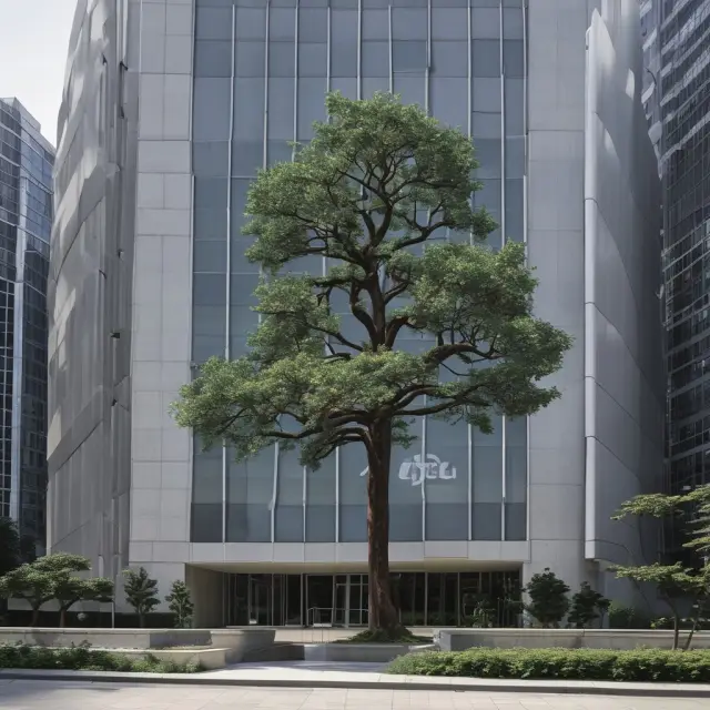 Two trees represent Intel and IBM; one (Intel) grows steadily, while the other (IBM) experiences a sudden surge