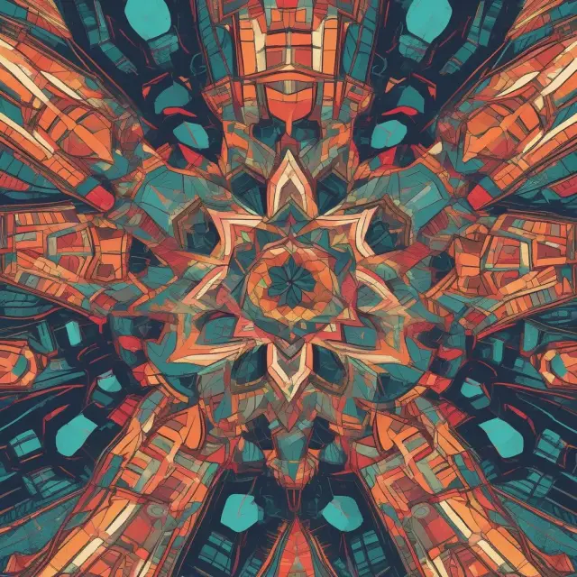 Colorful kaleidoscope showing different sectors with shifting growth patterns over quarters