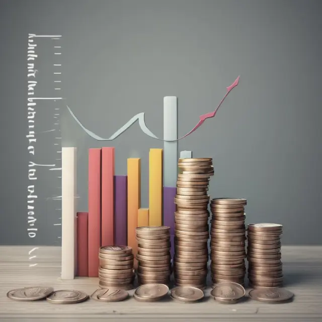 A horizontal bar chart illustrating quarterly growth, allowing easy comparison between sequential periods.
