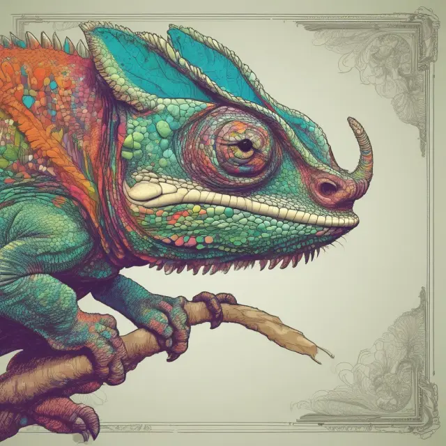 A chameleon changing color to represent the diverse fiscal calendars of various companies
