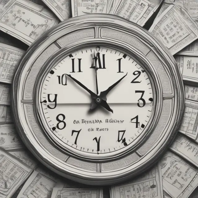A clock face with fiscal quarters replacing hours, symbolizing governments