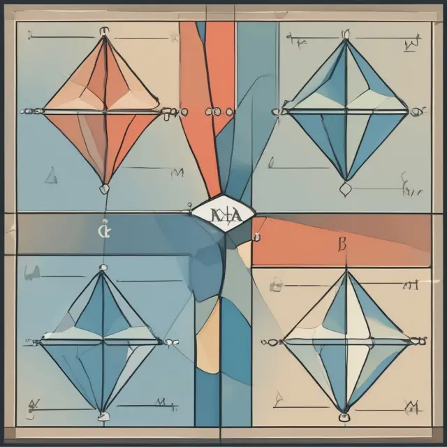 A diamond-shaped image illustrating four quadrants symbolizing lower (Q1), median (Q2), upper (Q3) quartiles, and interquartile range (IQR)