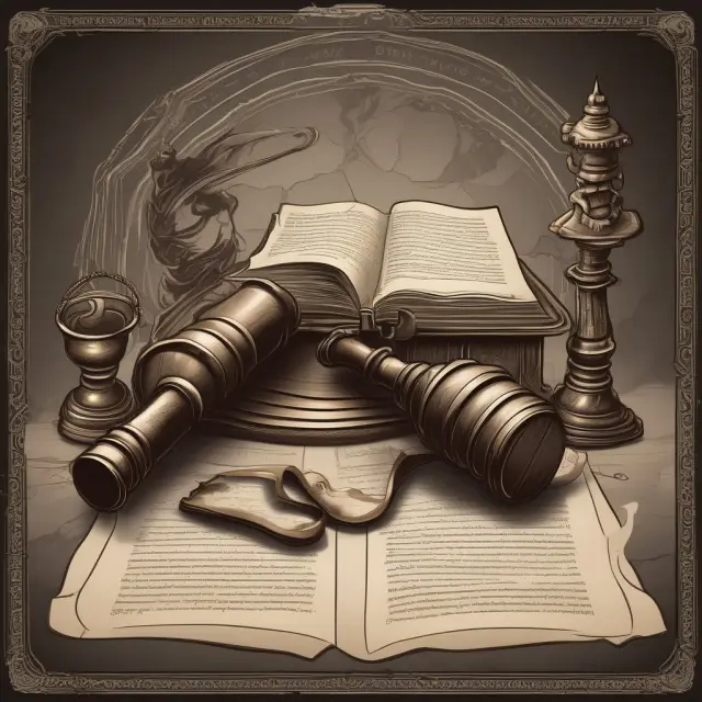 Judge presiding over contracts: Quasi (ancient scrolls summoned), Express (explicit), and Implied (inferred from context)