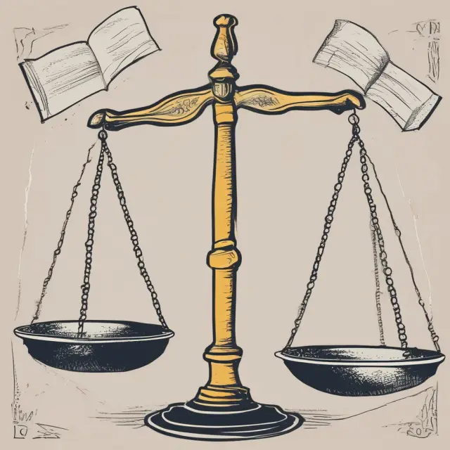 Justice scales tipping towards ethics as two hands balance quasi contracts