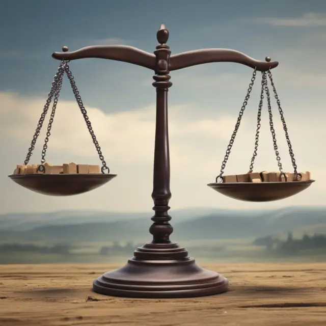 A balance scale with fairness symbols on one side for shareholders and distorted accounting figures on the other, being adjusted to an equilibrium during a Quasi-Reorganization.