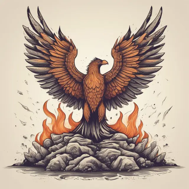 Phoenix rising, representing a company