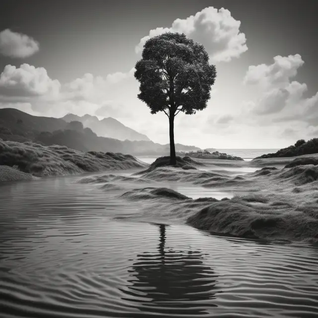 A stone pebble causing waves in a pond, symbolizing the impact of quasi-reorganization on equity cost of capital, investor interest, and shareholder value
