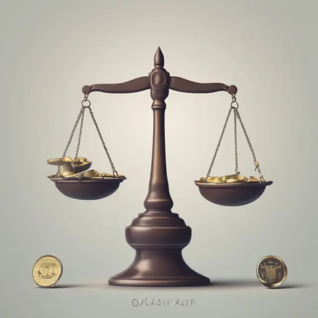 A balance scale representing the advantages (cost savings & expertise) and disadvantages (conflict of interest, perception risk, oversight) of quasi-public corporations