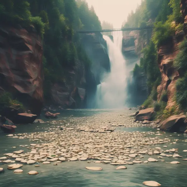 A river formed by cash, marketable securities, and accounts receivable, symbolizing the quick assets