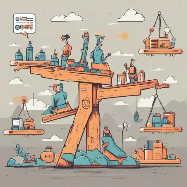 See-saw balancing current liabilities, inventory, and quick assets in a quick ratio calculation