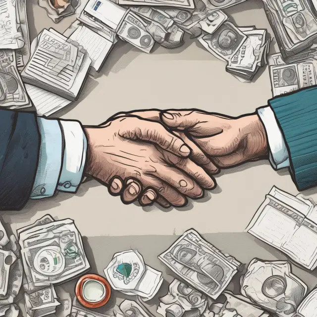 Hands shaking over a table, depicting various examples of successful and unsuccessful quid pro quo arrangements in business