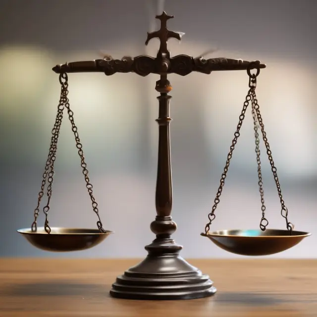 A pair of scales balanced by transparent laws and regulations representing fair quid pro quo transactions