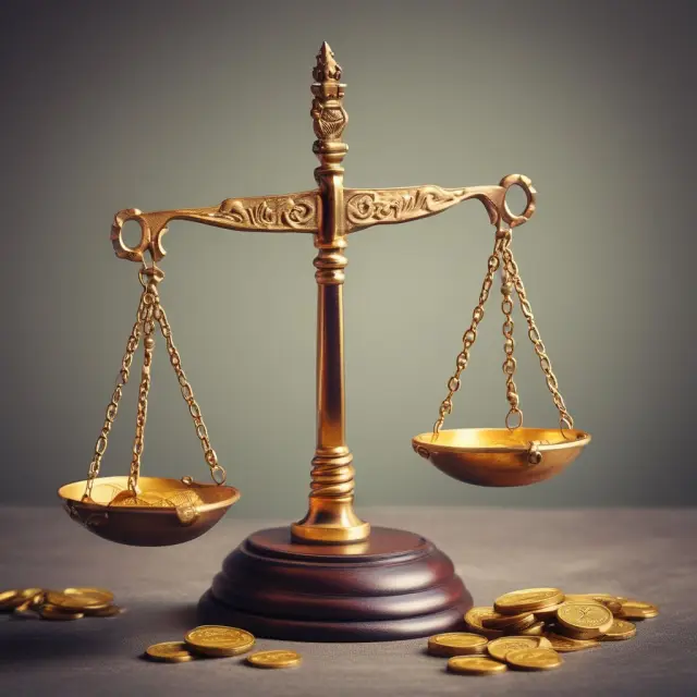 Golden coins symbolizing QUIDs spilling onto a scale, emphasizing tax advantages for investors