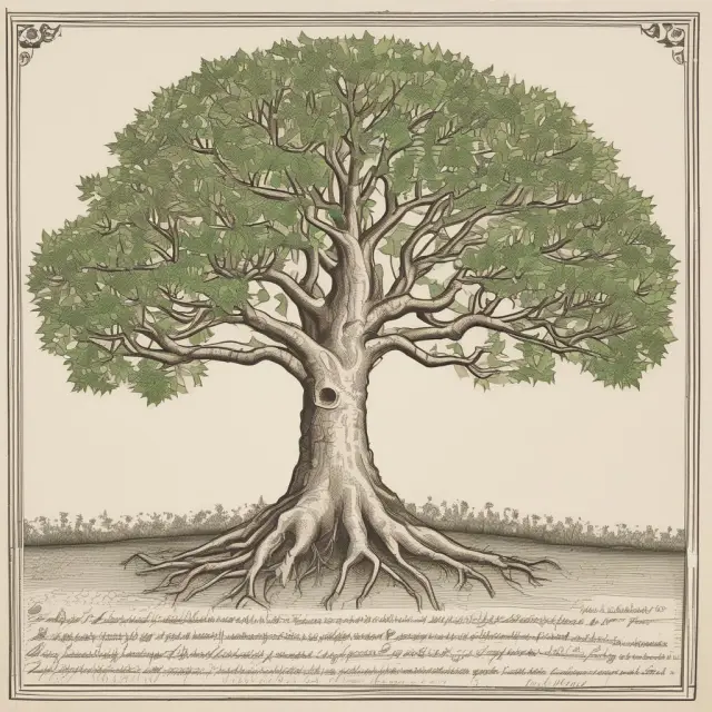 Family tree image displaying the interconnection of quitclaim deeds, representing the transfer of interests between family members