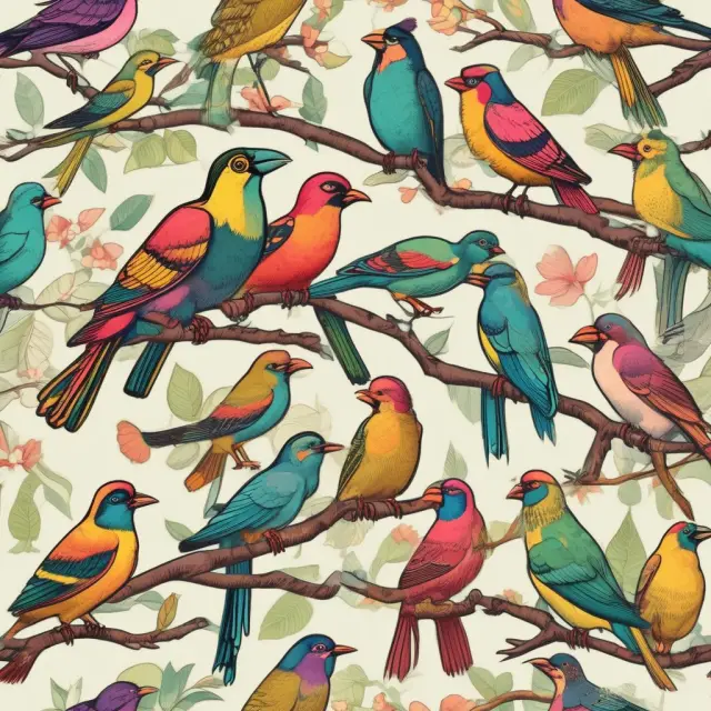 Vibrant birds sitting on a branch, illustrating the importance of reaching quorum for successful meetings