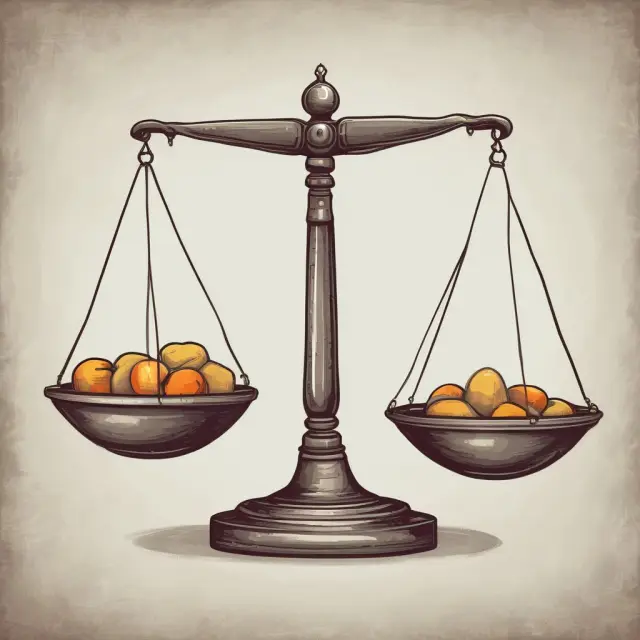 An image of a scale balancing ask prices against bid prices in financial markets