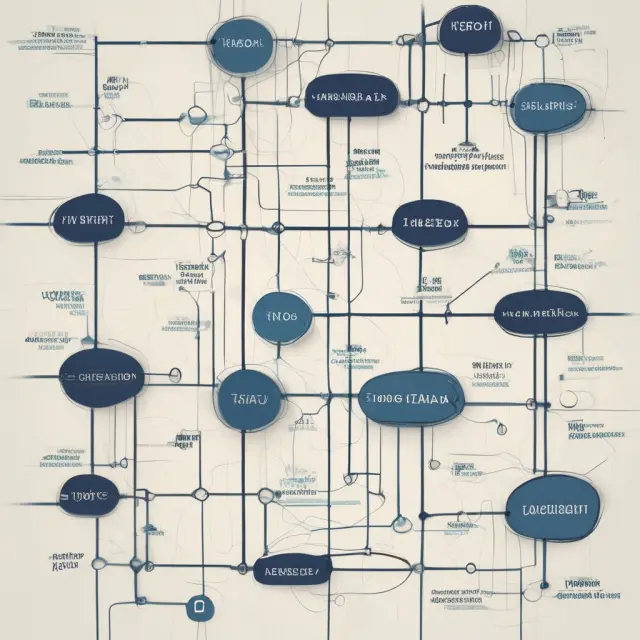 Timeline displaying interconnected quotes representing market insights and trends