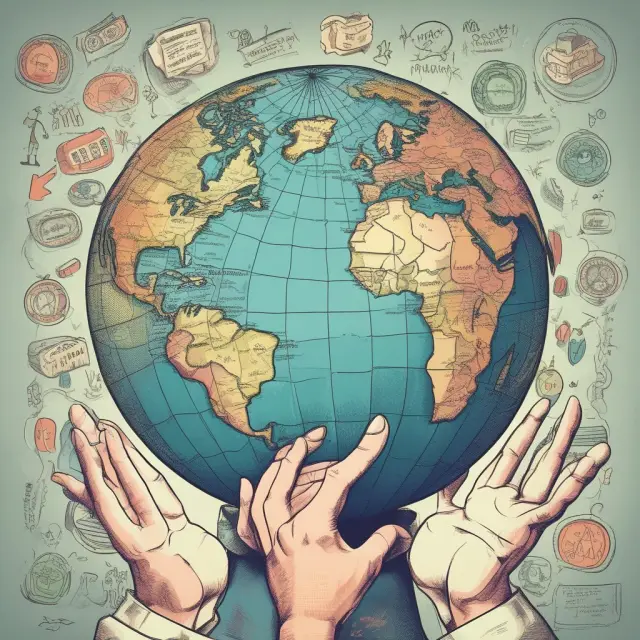 Hands trading various currency pairs around the world, illustrating international forex markets