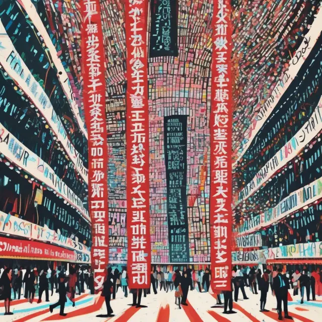 An animated electronic ticker tape with quoted prices moving in real time, representing financial market dynamics