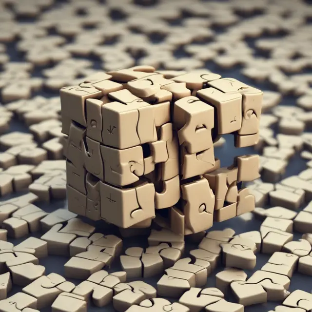 Image depicting the R-Squared calculation process as puzzle pieces forming the equation