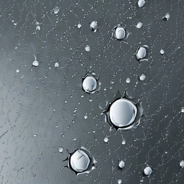 Visualization of discrete (individual drops) and continuous (stream) random variables in the context of raindrops