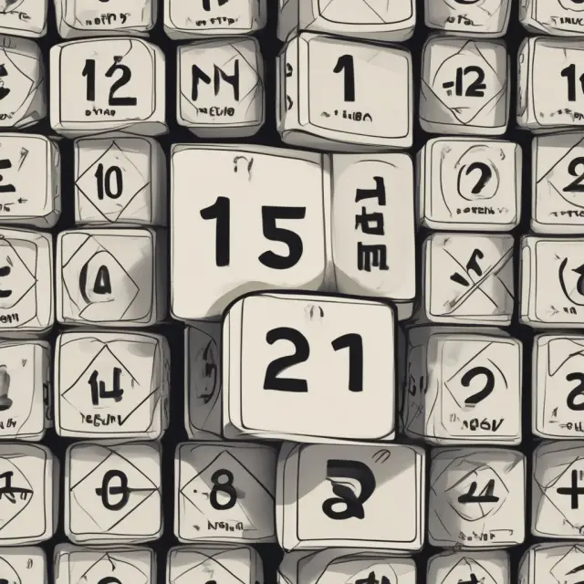 Discrete and continuous numbered dice cubes representing Random Variables