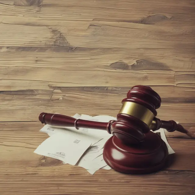 An adversarial courtroom scene with an RAR document as the defendant, symbolizing taxpayer
