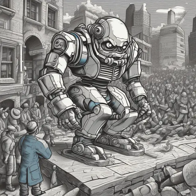Giant ratchet symbolizes wage increases, set against the complexities of labor markets