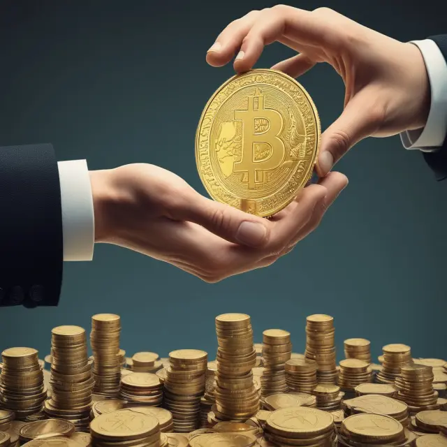 Golden coin symbolizes investment value as it