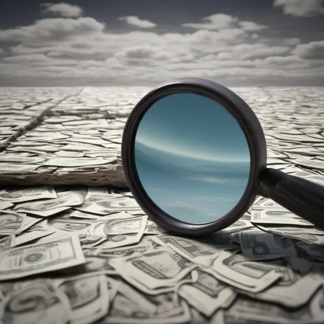 An antique mirror reflecting IRR calculations, highlighting hidden constraints for wise investment decision making