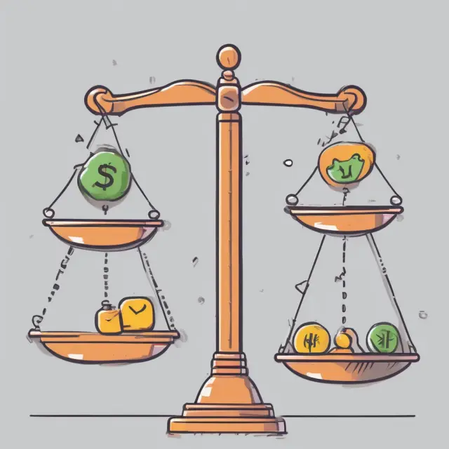 A balance scale with emotions on one side and rational finance concepts on the other, symbolizing the importance of understanding both in achieving financial success.