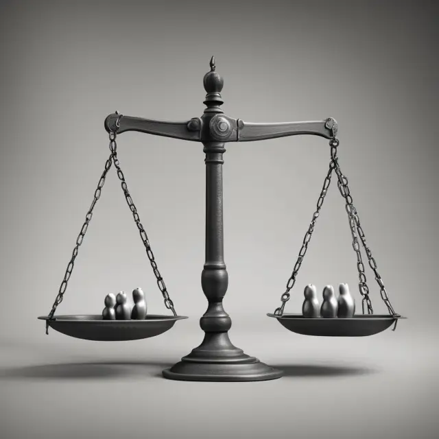 Individuals making rational choices (scales) contributing to market equilibrium through self-interest and the invisible hand