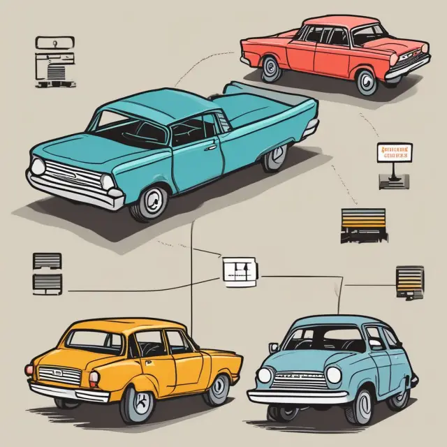 Prisoners in a dilemma scenario with cars A and B for selection - symbolizing real-life applications of rational choice theory