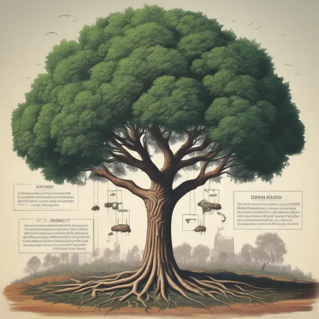 A flourishing tree symbolizing Reaganomics
