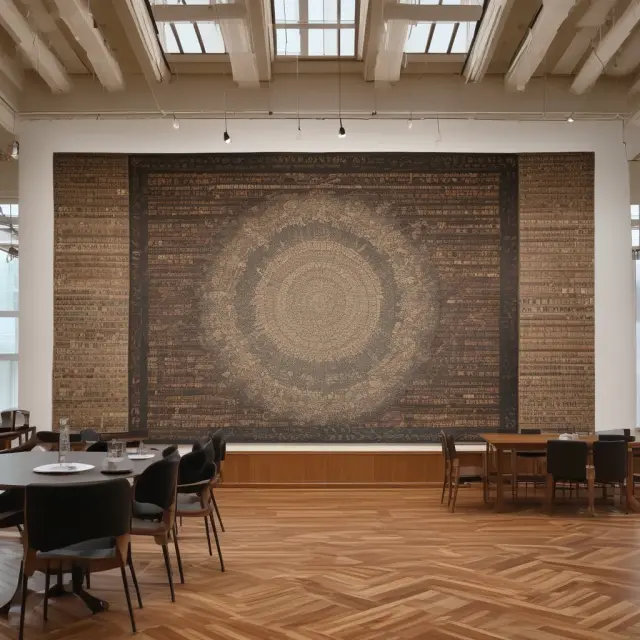 An intricately woven historical tapestry transitioning from ticker tape to real-time quotes