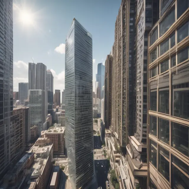 A commercial agent weaving deals with business towers, contrasted by a residential agent assisting homeowners