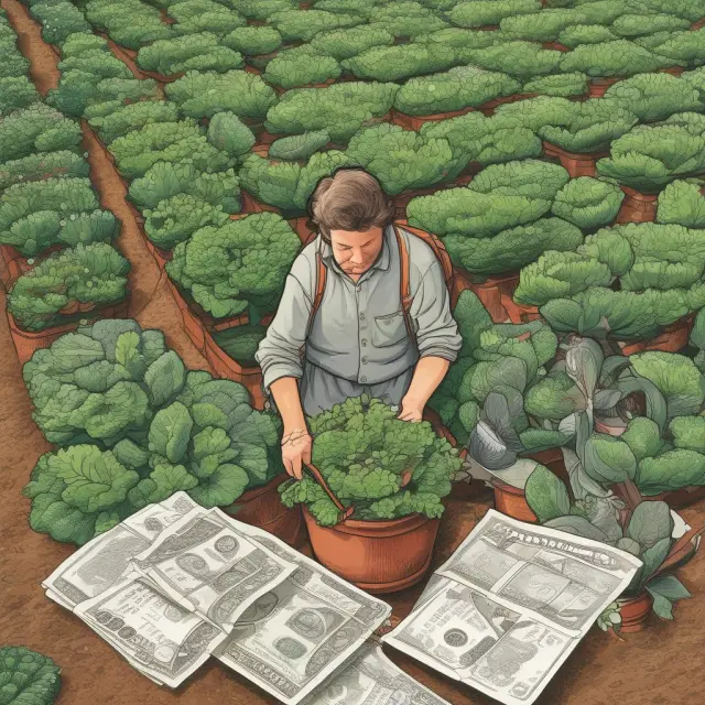A gardener cultivating three unique flowers representing CPI, PCE Price Index, and GDP Price Index