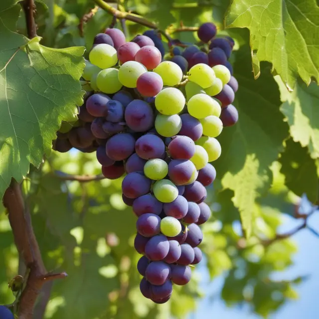 A vine with ripened and unripe grapes symbolizing the effect of inflation on an individual
