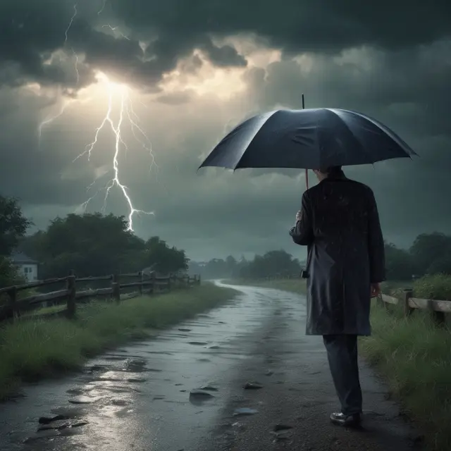 An investor holding an umbrella shields capital gains from tax liabilities, symbolizing the protection of realized losses