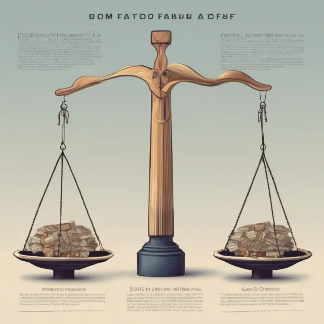 An image of a scale balanced between