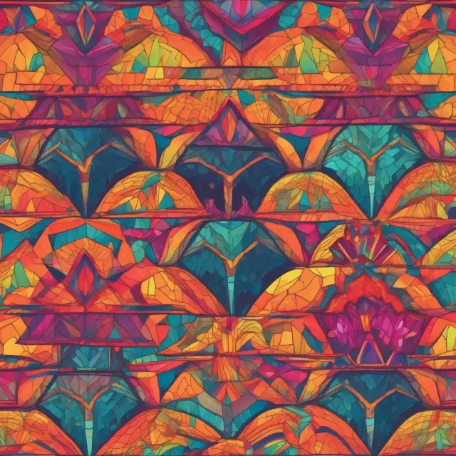 A vibrant kaleidoscope with investment symbols representing realized yield in various scenarios