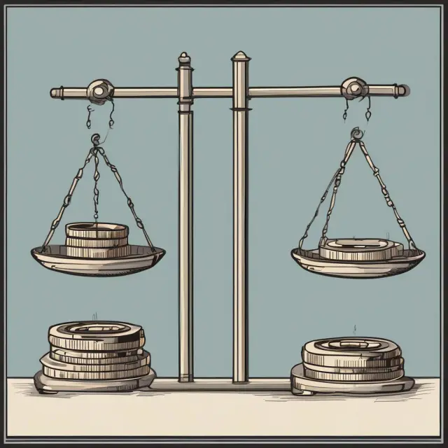 Two scales depicting the difference between realized yield and realized return in finance. A bond represents realized yield, while a stock illustrates realized return.