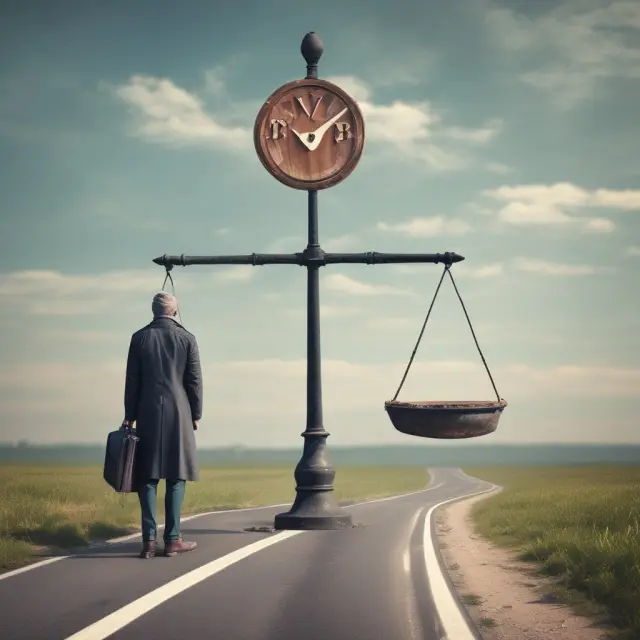 An investor examines the balance between realized yield and yield to maturity on a scale