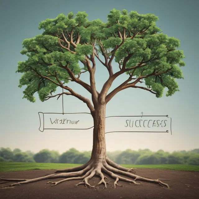 Tree illustrating Real Options Valuation: two branches, labeled 