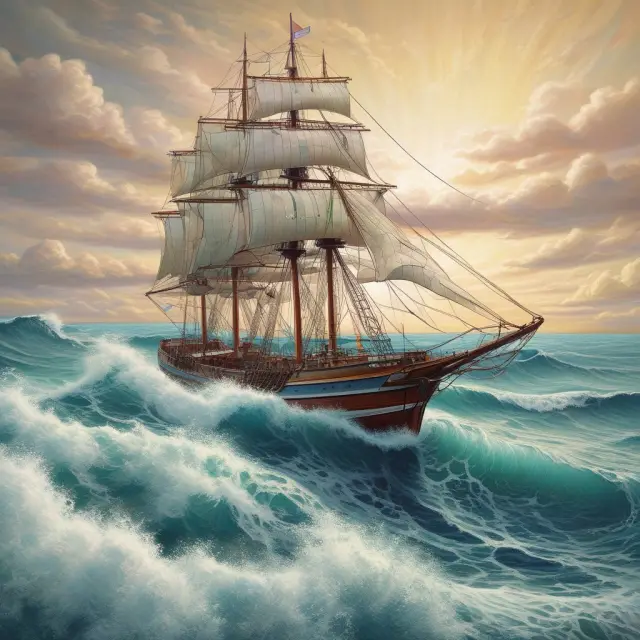 A sailboat braves choppy waters, symbolizing McDonald